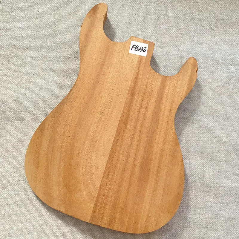 FB138 Raw Materials Solid Mahoany ST Electric Guitar Body for DIY Replace No Paints Uncut  Right Hand Unfinished Replace Part