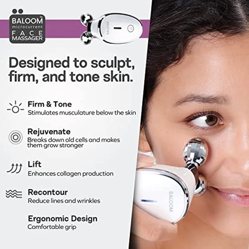 Microcurrent Facial Massager, Pele Apertando Cuidados, Remoção De Rugas, Anti Envelhecimento, Rejuvenescimento Da Pele, Face Lift, Acne Spot Tratamento, Tratamento