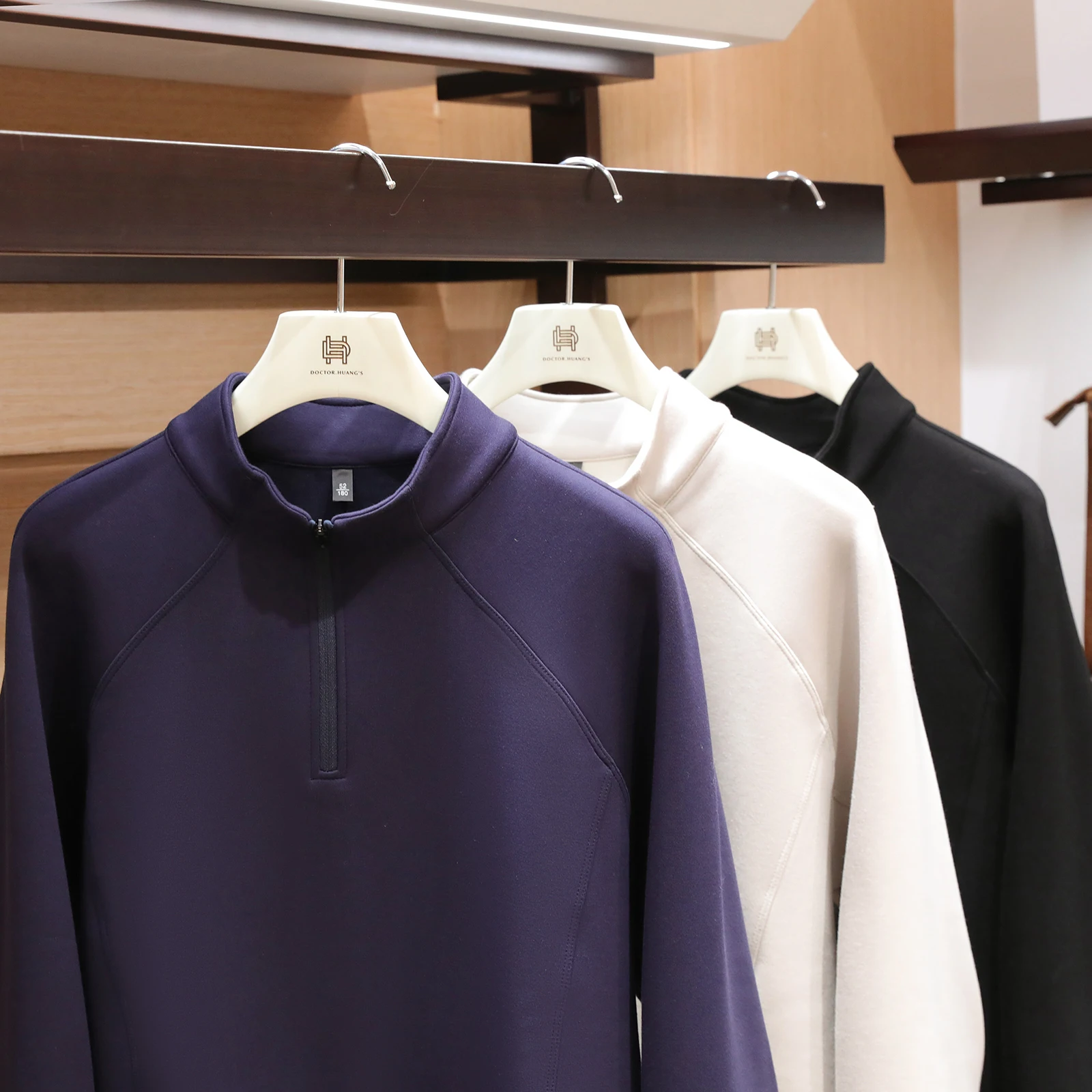 

Мужская трикотажная футболка с начесом и высоким воротником, повседневная, прямого кроя, зимняя коллекция