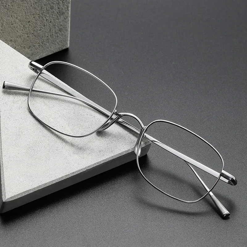 

Classic Gold Rimless Eyeglasses Frame Lightweight Comfortable Pure Titanium Glasses