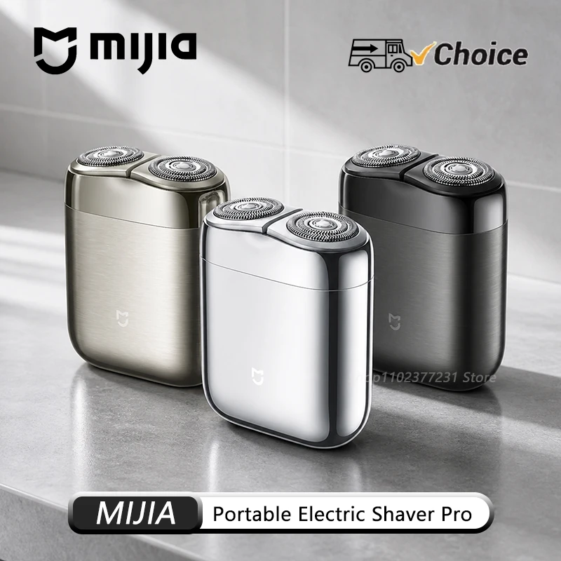 Original MIJIA Smart Portable Shaver Pro Double-Ring Ripple Foil Stainless Steel Concave Blades Intelligent Start-Stop Sensor CN