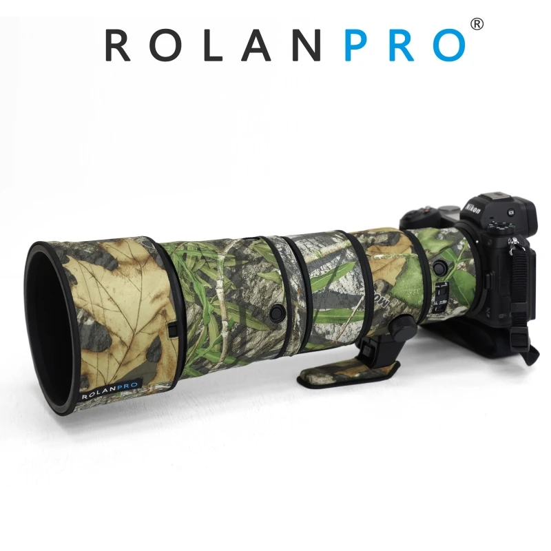 ROLANPRO Lens Coat For Nikon Z 600mm F6.3 VR S Waterproof Protective Case Camouflage Rain Cover NIKKOR Z600  f/6.3 Guns Sleeve