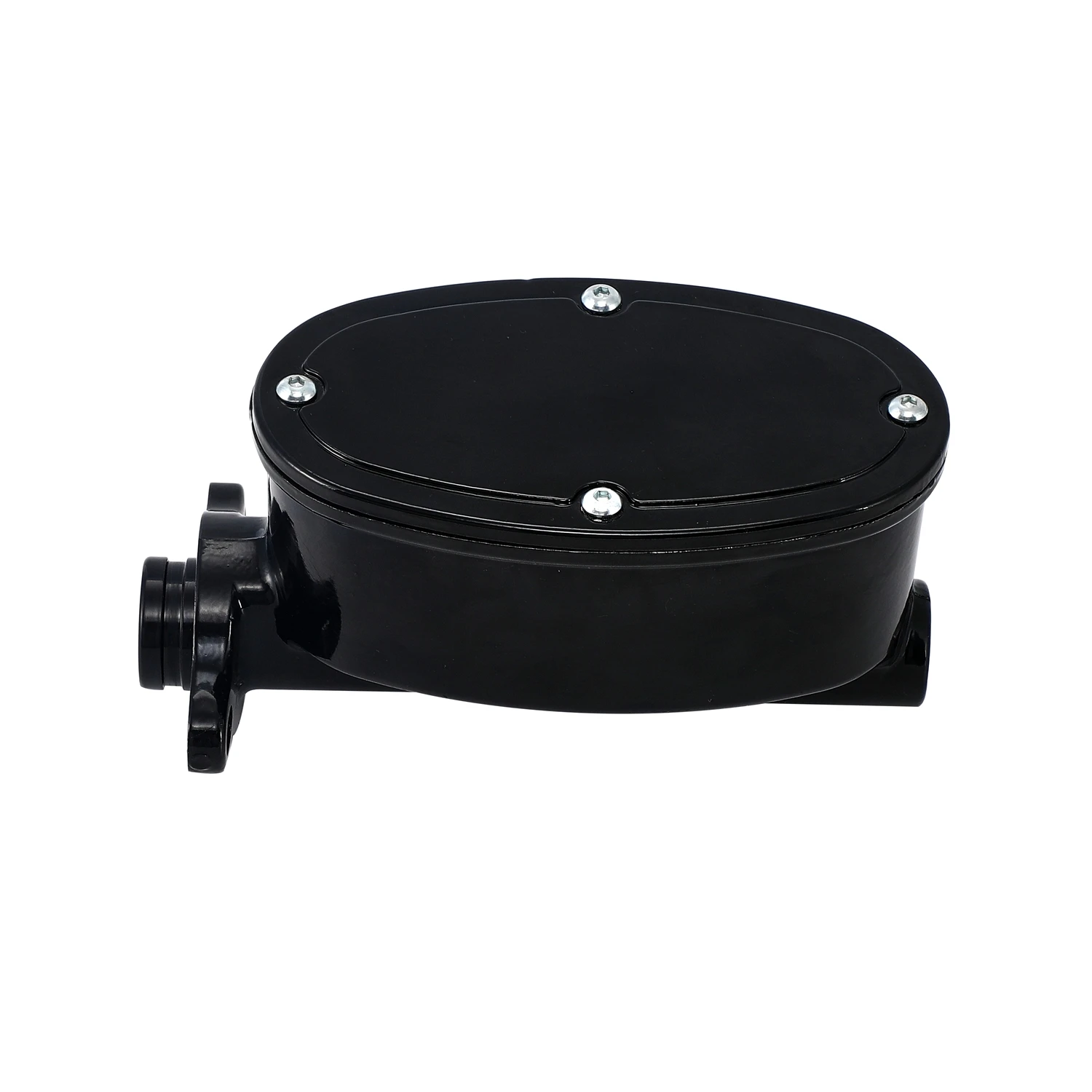 Cilindro maestro doble Tandem ovalado de aluminio negro, varilla caliente de 1 "de diámetro para calle