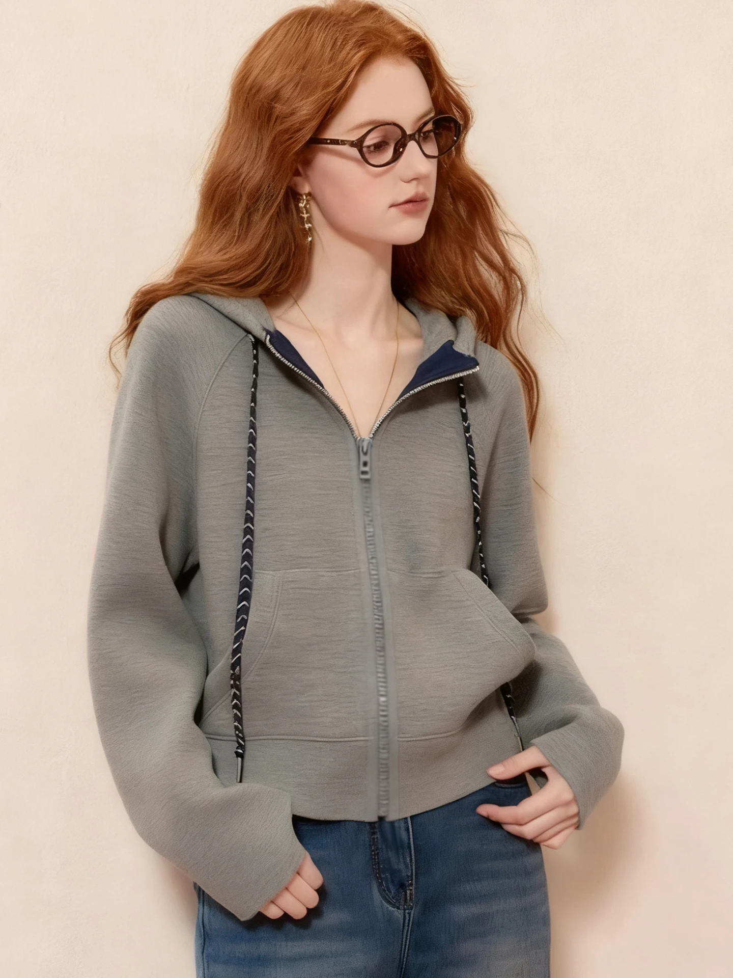 Dstring-sweatshirt met capuchon Thi Long Sve Commute Sle Dames casual top Herfstseizoen ular Gelaagdheid irt