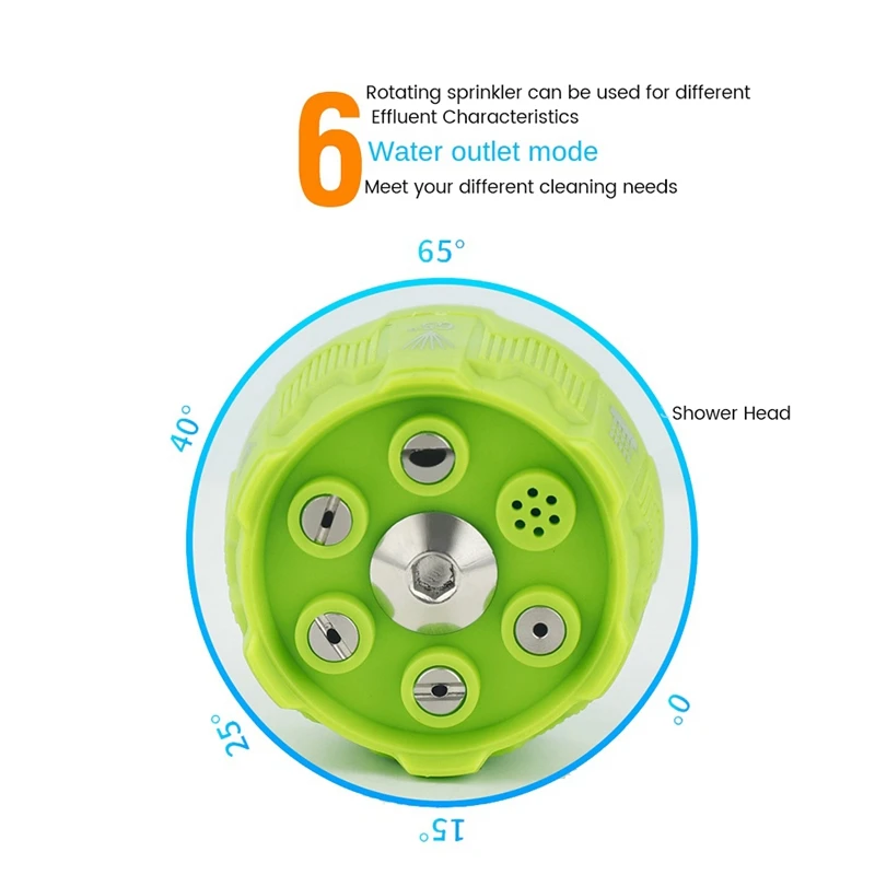 6 In 1 nosel dapat disesuaikan untuk adaptor Male sambungan cepat 1/4 inci 3000Psi suku cadang air pembersih mesin cuci tekanan tinggi