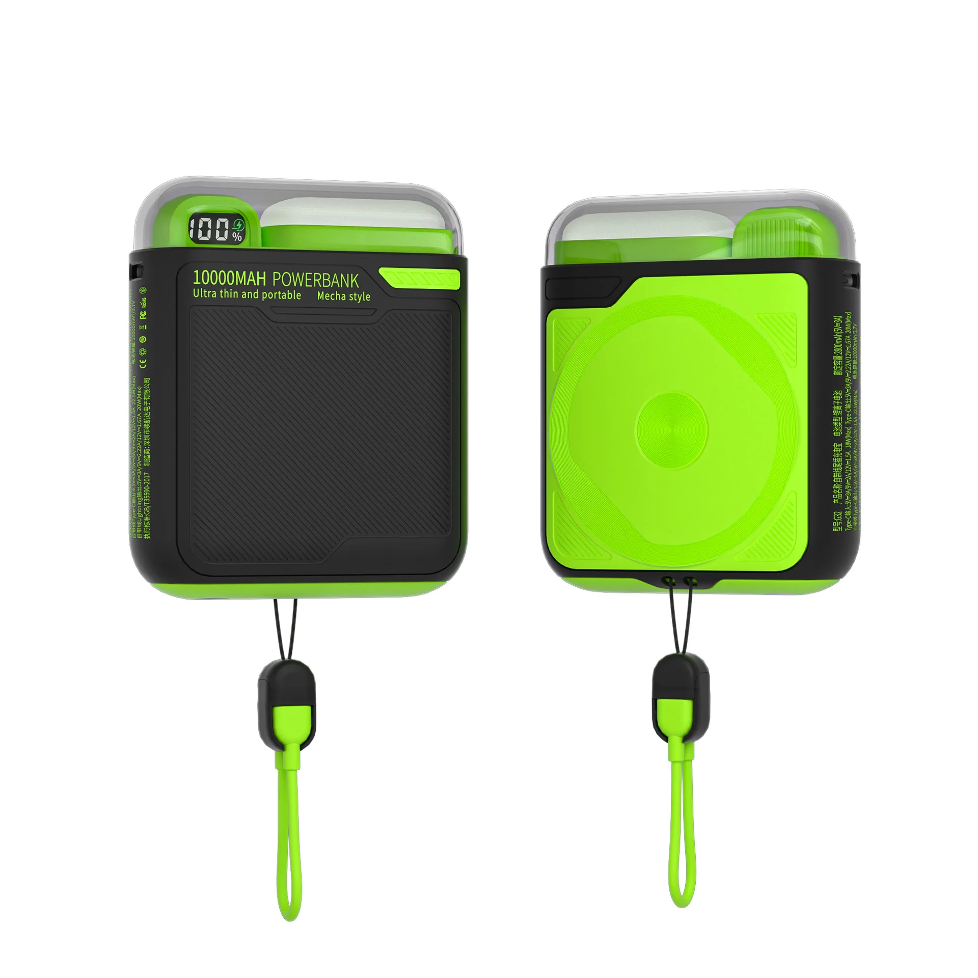 

10000mAh Magnetic Power Bank PD20W Wireless Fast Charger with Cable Stand External Battery for Magsafe iPhone 16 Samsung Charger