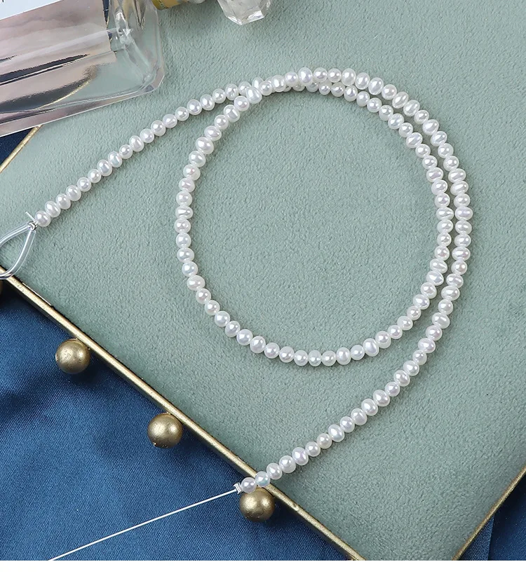 AAA 3-4mm Potato-shaped High-quality Bright Natural Freshwater Pearls Beads for Jewelry Making DIY Necklace Bracelet Accessories