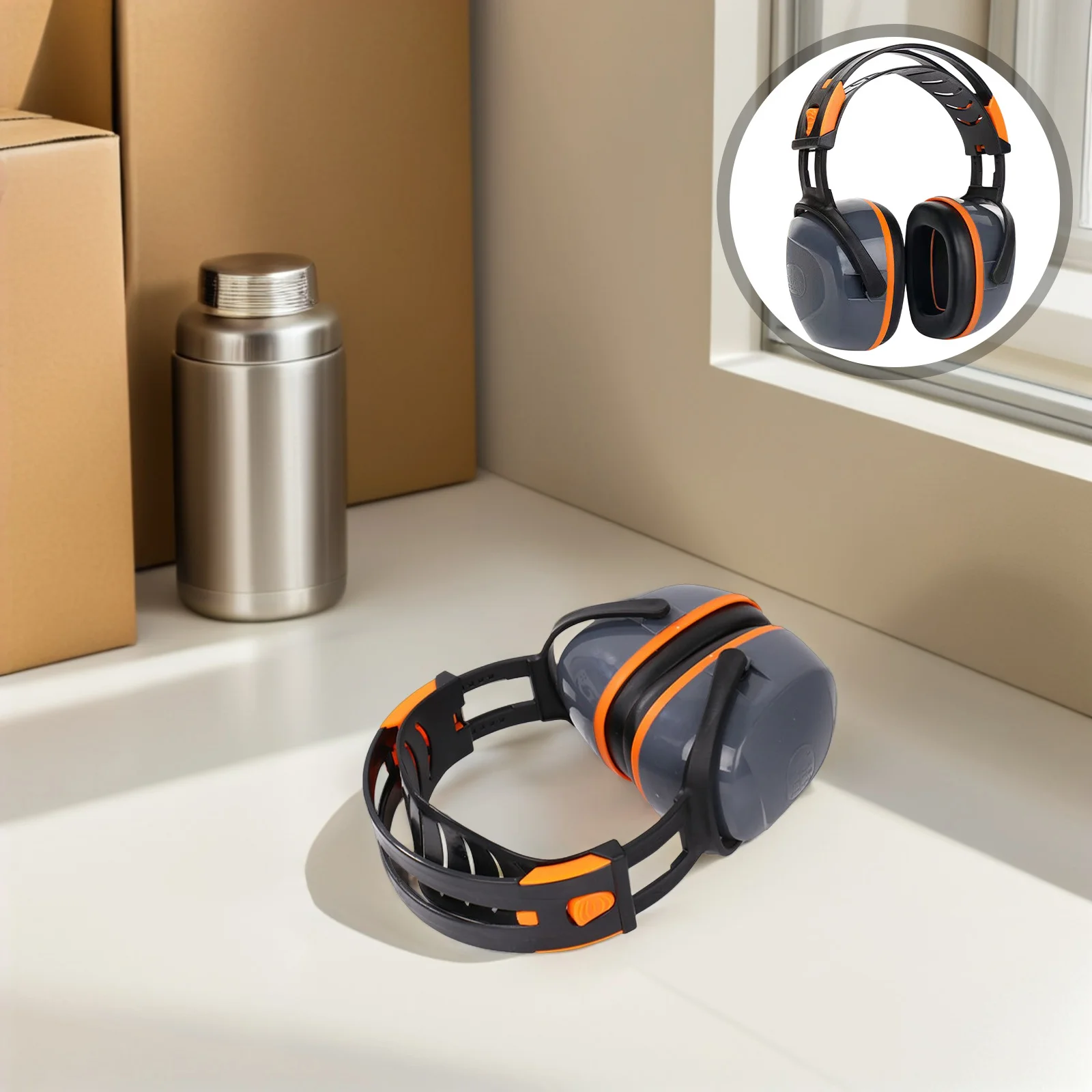 

1 Pair Anti Noise Earmuff Foldable Soundproof Hearing Protection For Construction Work Noise Cancelling Headphone For Adults