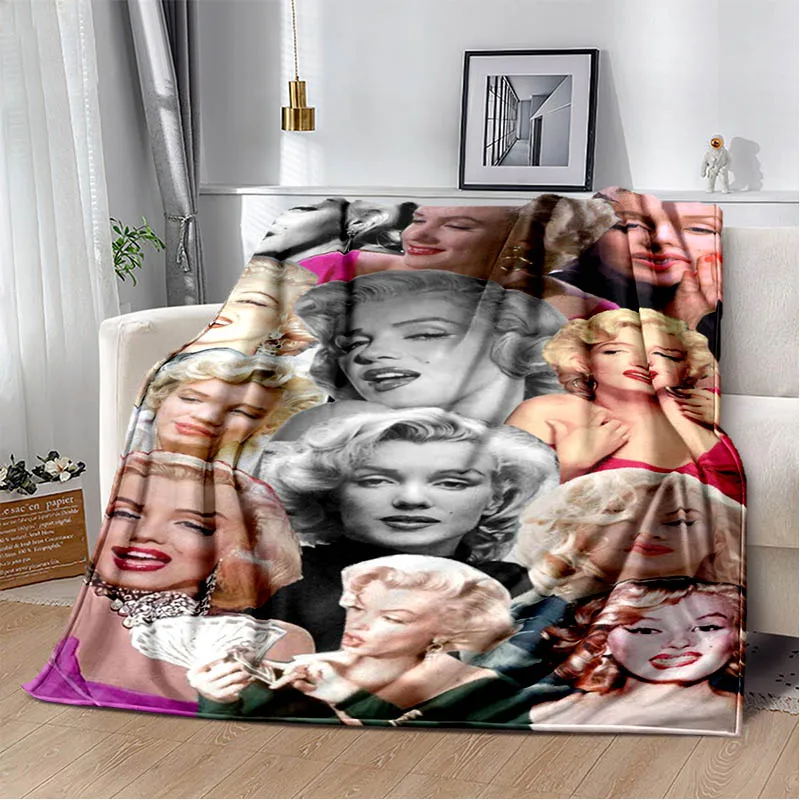 Marilyn Monroe Printed blankets picnic blanket Warm Flannel blankets Soft and comfortable blanket bed linings Birthday Gift