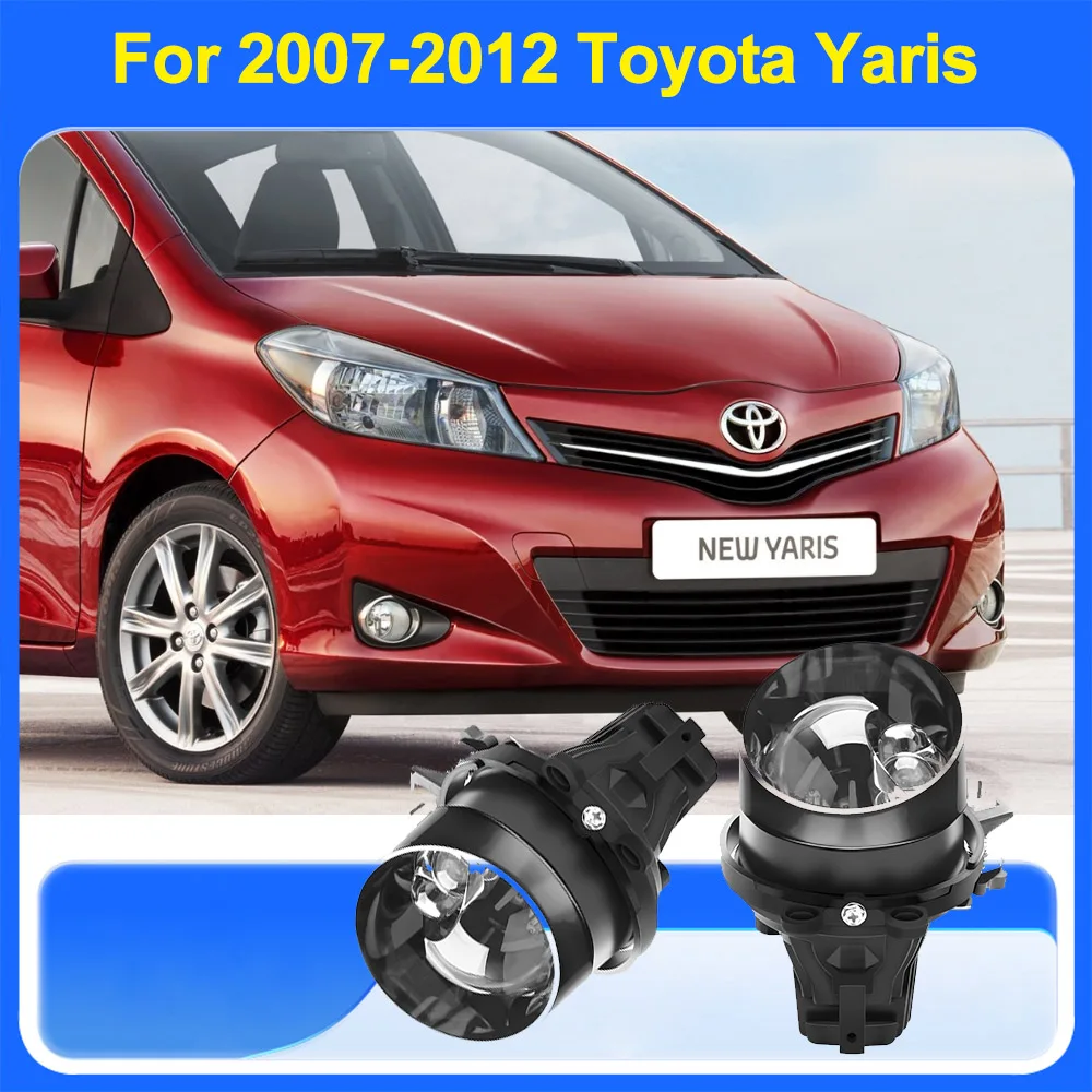 

Двойные отражатели, автомобильная противотуманная фара, модернизированная, 3-дюймовая би-светодиодная линза проектора, Hi Lo Beam 4000L для Toyota Yaris 2007-2012 гг.