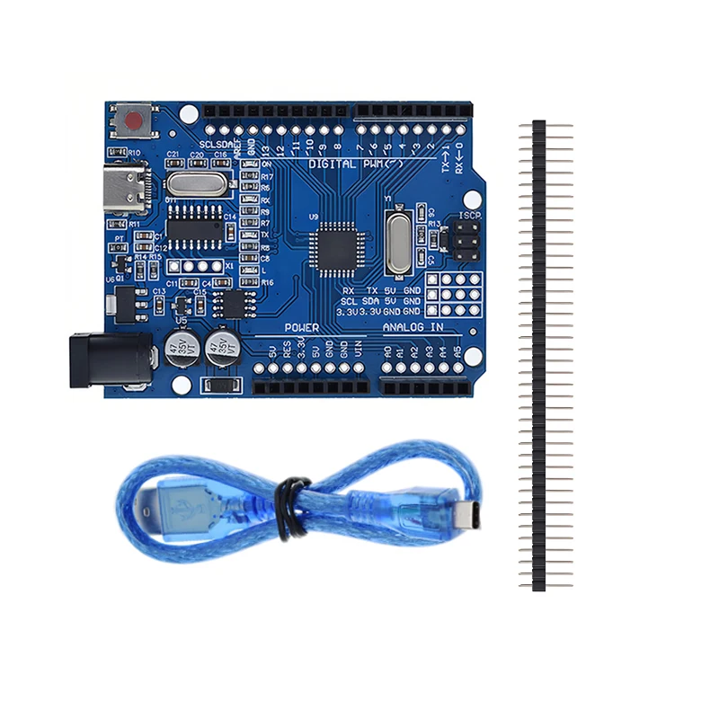 XCW UNO R3 Official (CH340G) MEGA328P Chip for Arduino UNO R3 + USB/TYPE-C CABLE ATMEGA328P-AU Development Board 16Mhz 1-10PCS