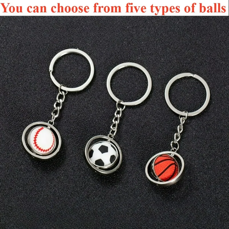 Rotatable Ball-shaped Sports Memorabilia Gifts Keychains Personalized Decorative Items for Events and Support Activities