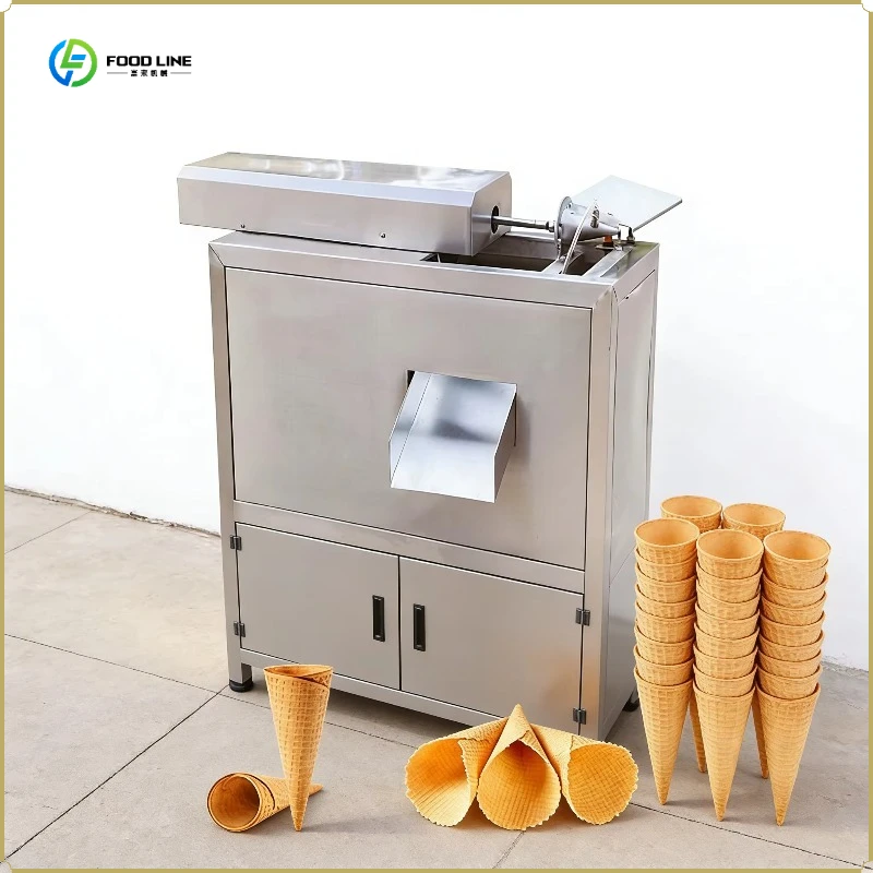 Round Pattern Egg Roll Machine Waffle Making Machine Ice Cream Cone Making Machine FL Customized