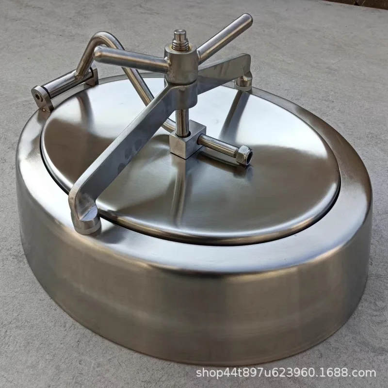 304 stainless steel bell mouth manhole sanitary grade inner open beveled edge hand hole beer fermentation tank