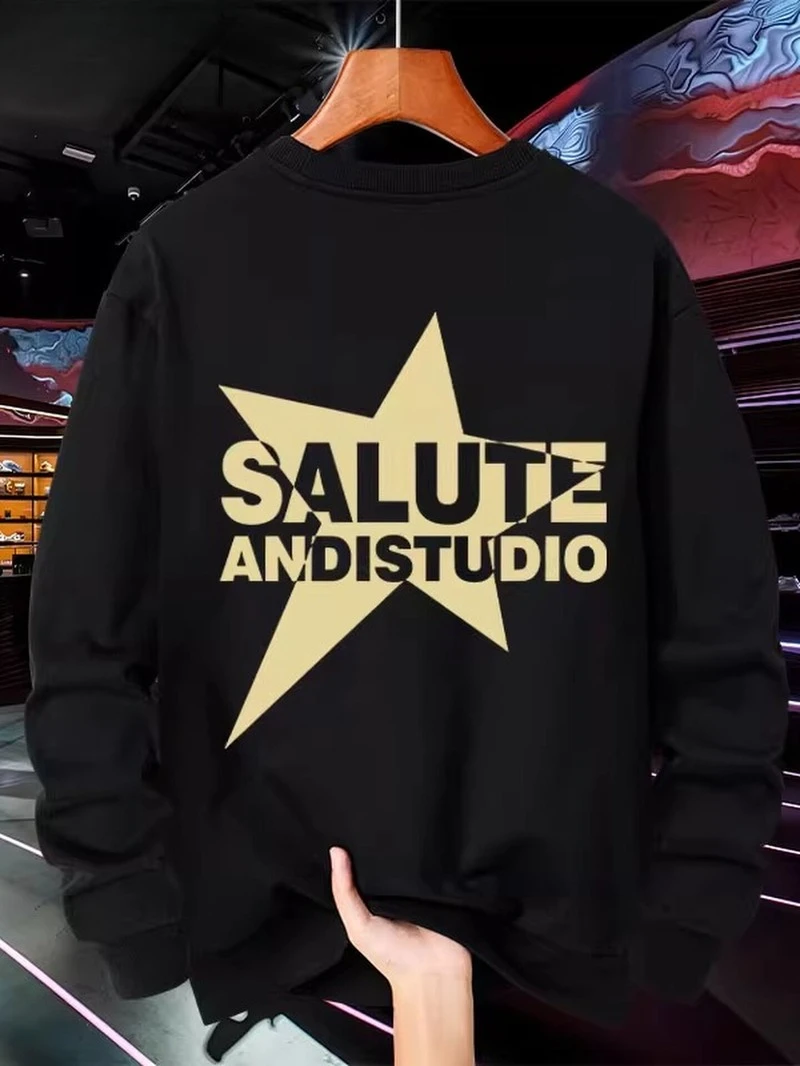 

2025 Autumn Winter Round-neck Hoodie The Letter Print Is Comfortable To Wear High-end Luxury Is for Both Men and Women Top Y2k