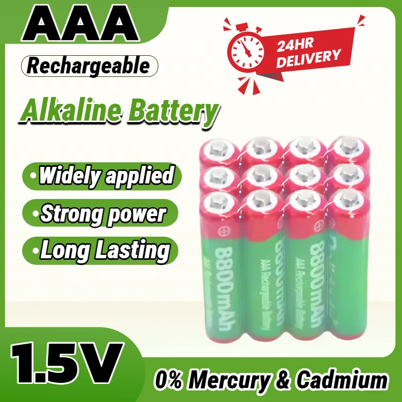 Super Long Lasting 1.5V AAA Rechargeable Batteries 8800mAh High Capacity for Mouse Keyboard Clock Toy Remote Control PC Computer