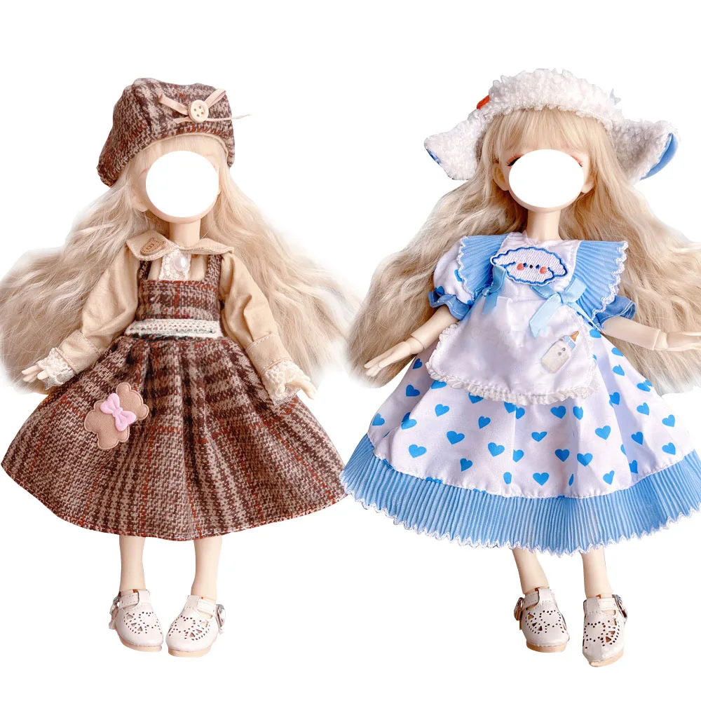 

Pretty KK Dress Princess Clothes for 30cm 1/6 Bjd DIY Doll Dress Up Clothing Dolls Skirt Cute Casual Suit Socks Toy Accessories