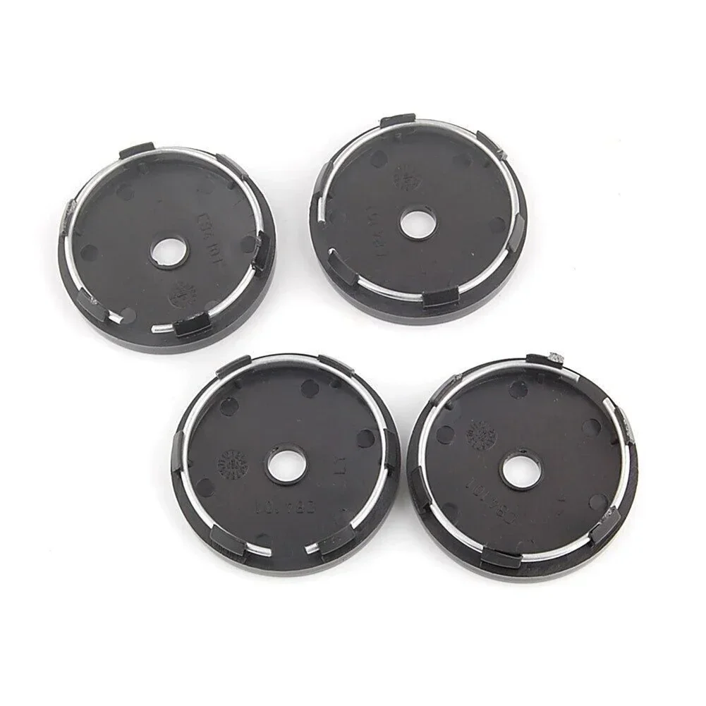 Newest  ABS Plastic Front/rear/right/left 4pcs 60mm Black Wheel Hubs Center Hub Cap Wheel