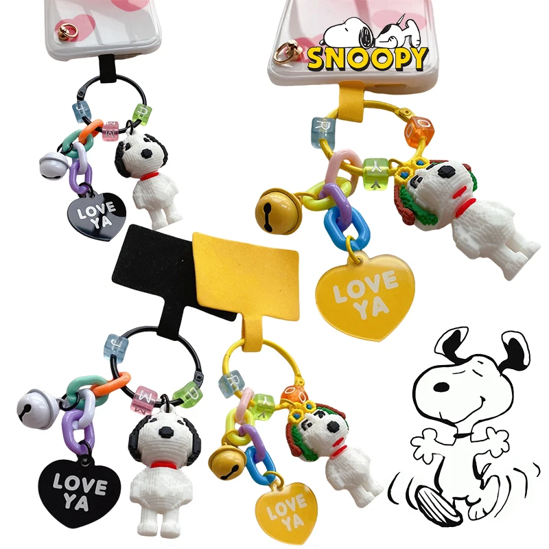 

Snoopy Cell Phone Decorative Charm Keychain Pendant Anti-lost Universal Decorative Ornaments Hand-held Mobile Phone Case Pendant