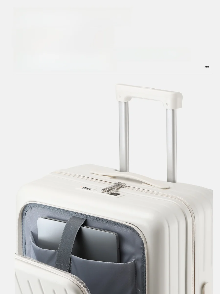 Mala de Viagem Feminina de Alta Qualidade 20 Polegadas com Abertura Frontal, Multifuncional, com Senha, Moderna e Elegante