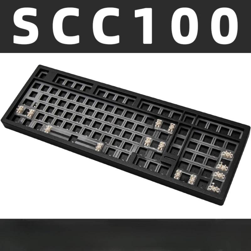 

SCC100 Mechanical Keyboard Kit Customized Aluminium Alloy Wireless Tri-mode RGB Hot Swap Gasket Structure Gaming Keyboard PC