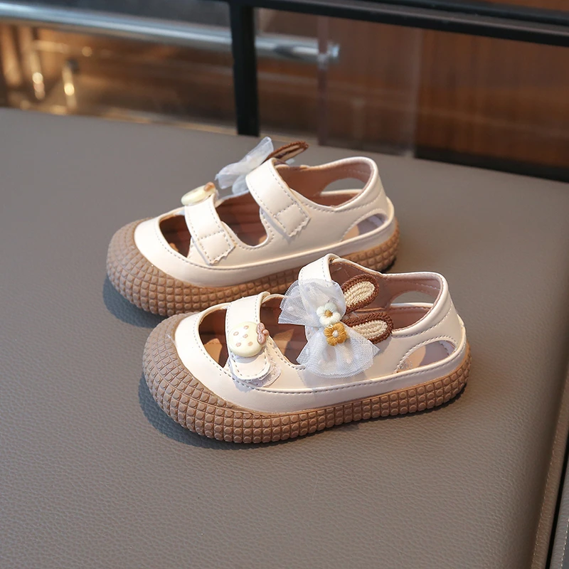 New Sport Sandal for Children Summer Protective Toe Cap Toddler Shoes Soft-soled Non-slip Student Beach Sandals for Kids Girls