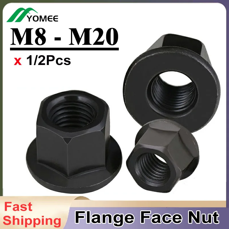 1/2Pc M8 M1 0M12 M14 M16 M18 M20 Flange Face Gasket Nut Hexagon Enlarged High Pressure Plate Nuts Thickened Nut