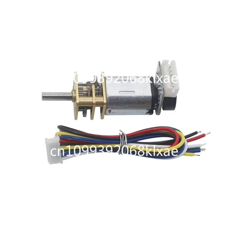 JGA12-N20 DC geared motor 6V low speed micro motor AB phase encoder, speed measurement and steering