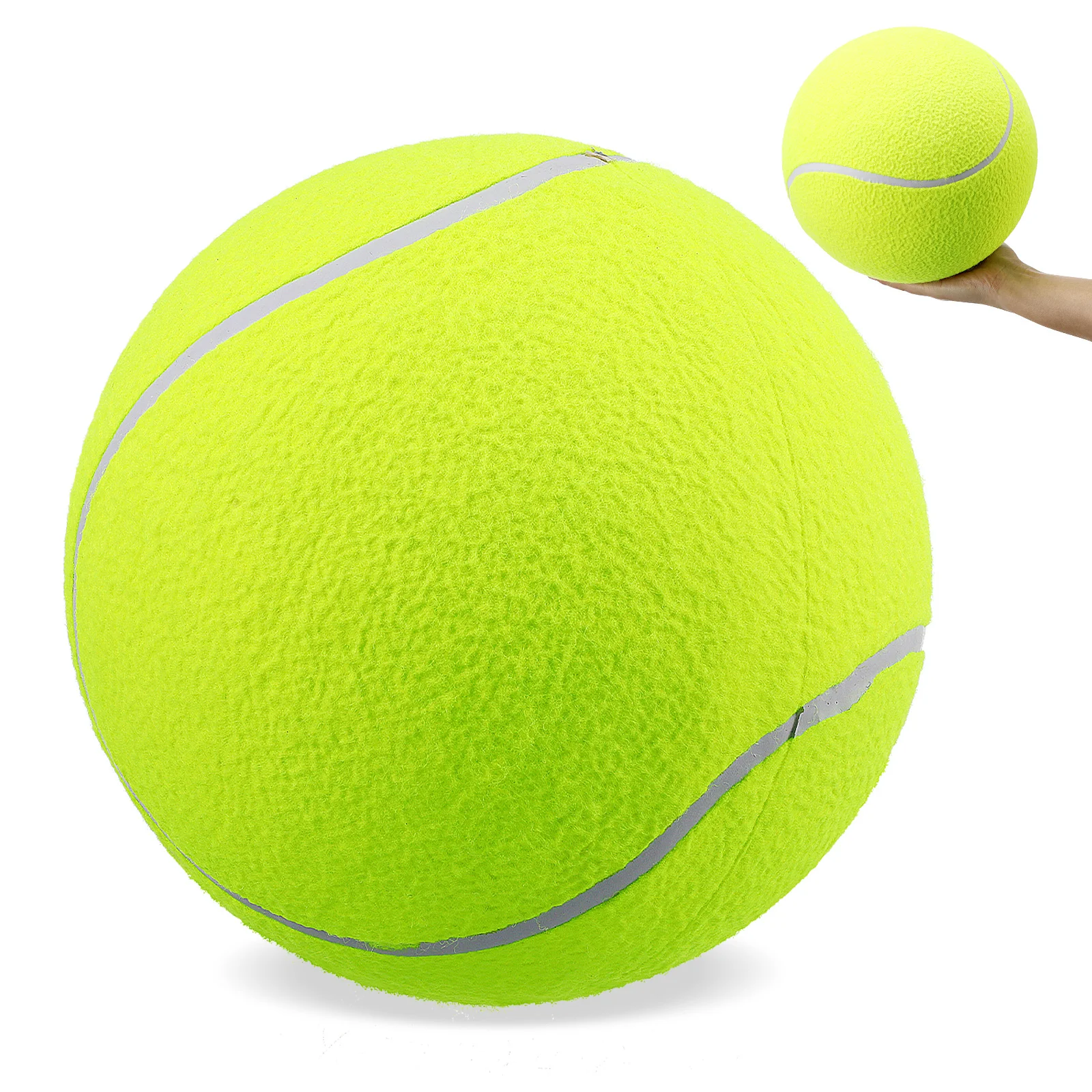 

9.5 Inch Giant Tennis Ball Nylon Material for Large Dog Exercise Outdoor Sports Jumbo Ball Interactive Training Accessory