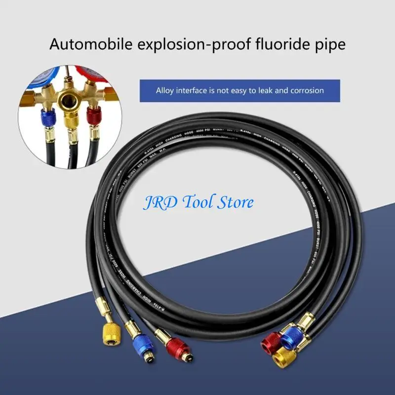 A2UD Refrigeration Manifolds Hose Set Valves HVAC Service R410A R404A