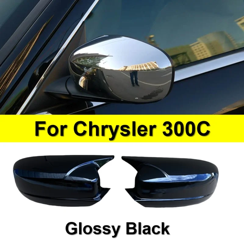

for Chrysler 300c Horn Rearview Mirror Shell Modification Decorative Sticker Glossy Black Carbon Fiber Pattern Small Su