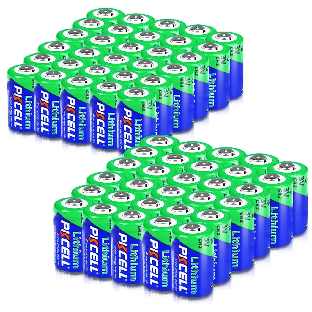 40PCS PKCELL 850mAh Lithium CR2 battery 3V CR17355 DLCR2 EL1CR2 DL-CR2 Camera Photo Flashlight 3V Batteries