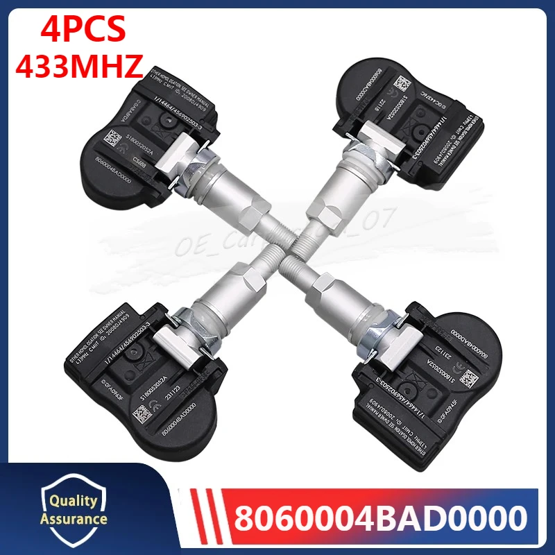 

8060004BAD0000 для Trumpchi GA3 GA6 GA8 GS4 GS5 SUPER GS7 GS8 датчик системы контроля давления в шинах 4 шт. TPMS 433 МГц