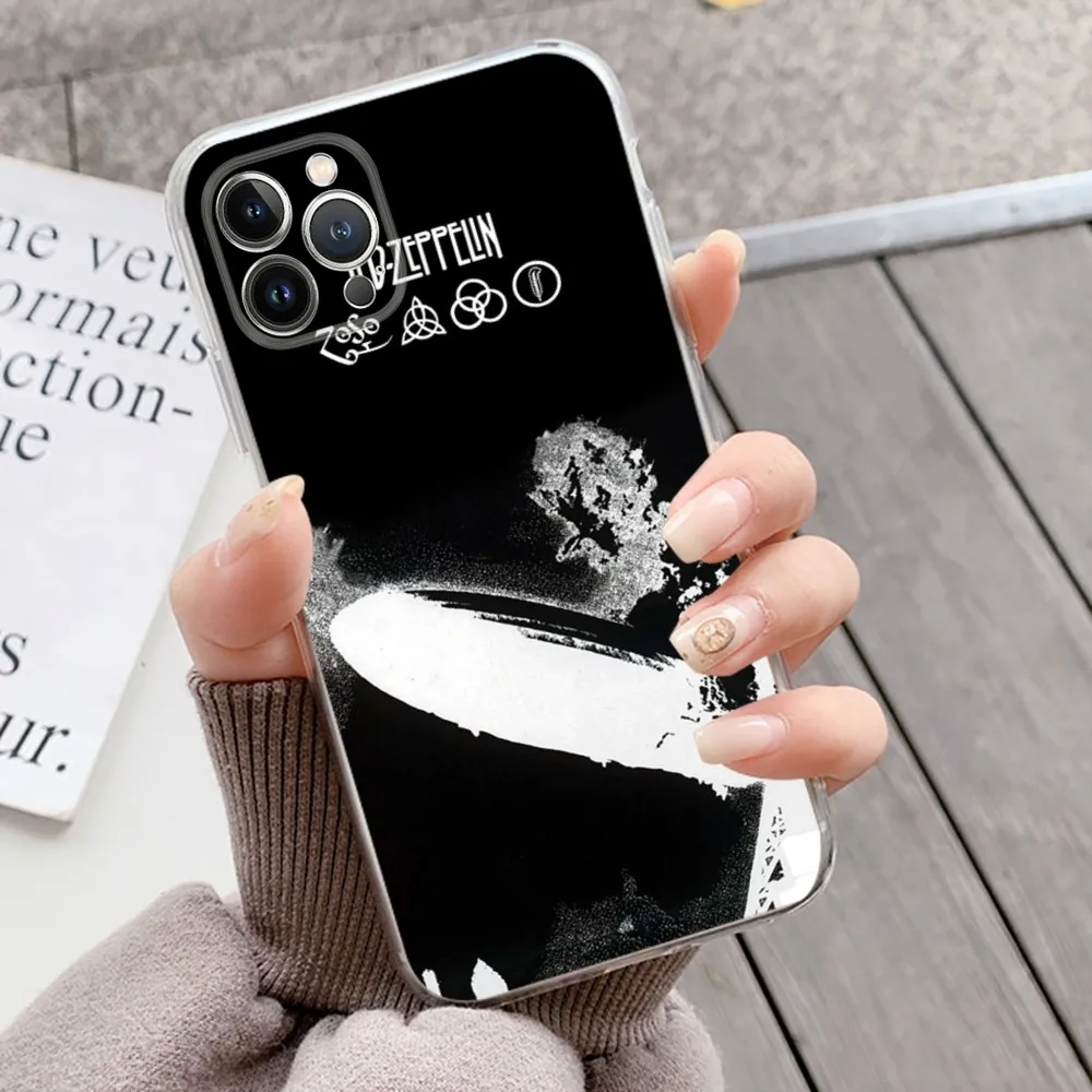 Cool L-Led Band Z-Zeppelin Phone Case Silicone Soft for iphone 15 14 13 12 11 Pro Mini XS MAX 8 7 6 Plus X XS XR Cover