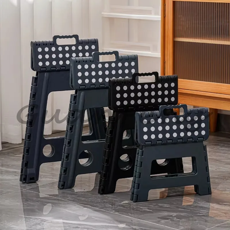Folding stool Plastic thickened adult household foldable dining table and chairs Portable bathroom  Outdoor children's small