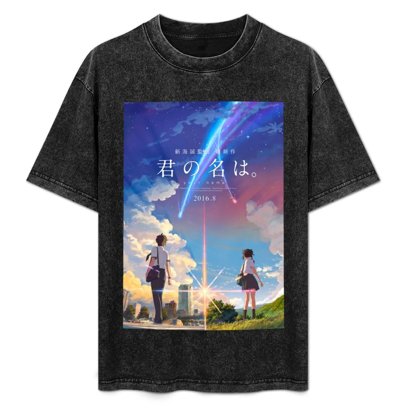 

kimi no na wa // your name anime movie poster BEST RES T-Shirt anime tshirt man t shirt summer T-Shirt