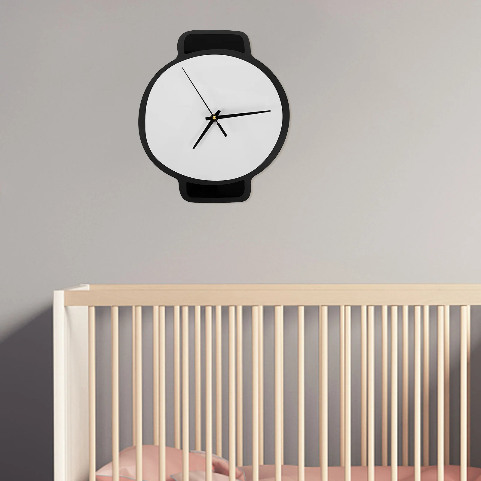 ساعة حائط كرتونية إبداعية لطيفة كتم ديكور معلق لغرفة نوم الأطفال وغرفة المعيشة ساعة حائط أكريليك صامتة فريدة من نوعها للمنزل الحديث #5