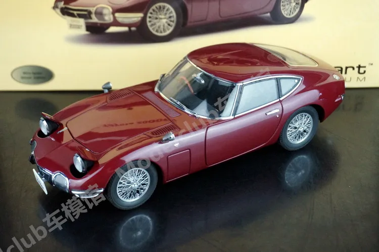 Autoart 1:18 2000GT Dark Red JDM Simulation Limited Edition All Open Alloy Metal Static Car Model Toy Gift
