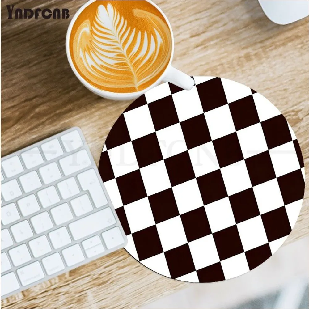 Square Checkerboard Mousepad Round Custom Skin Desktop Desk Mat Kawaii Gaming Accessories Students Mouse Pad for PC Mouse Carpet