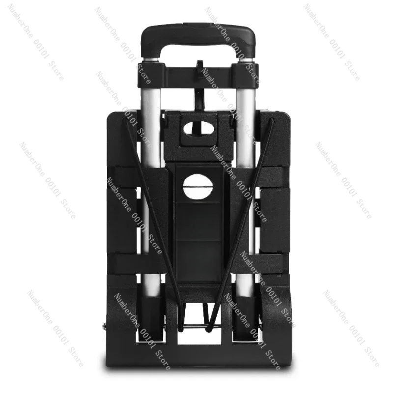 Portable mini trolley folds, household grocery shopping hand pulls the courier to take the package, light weight