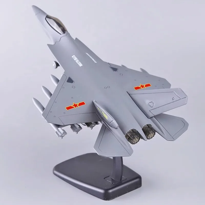 

J-31 Stealth Fighter Alloy Fighter Model Jet Plane Scale Model with Stand Collection Decoration Childrens Toy Gifts