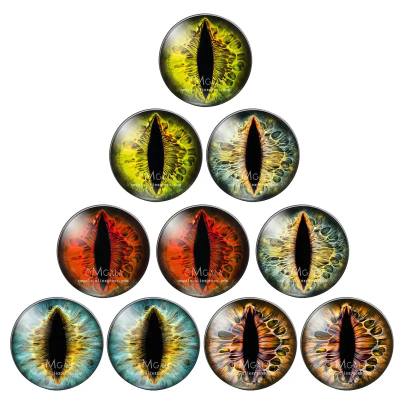 W Paryżu Dragon Eyes Cat Eye Toys Gorąca sprzedaż 6mm 8mm 10mm 12mm 14mm 20mm Ręcznie robione szklane kaboszony fotograficzne Akcesoria do majsterkowania — zdjęcie 5