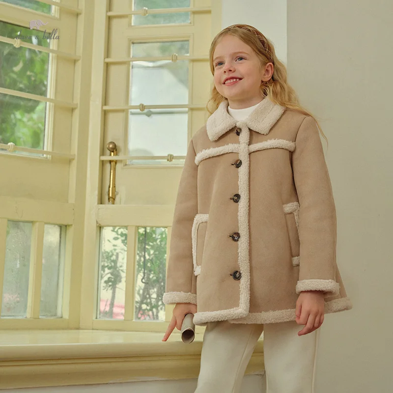 

Dave Bella Girls Plush Coat Winter Autumn Long Sleeves Children Warm Thick Jacket Casual Outerwear Party Kids Clothing DK4243562