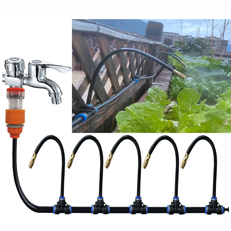 DIY 8mm Free Bending Universal Spray Kit for Backyard Garden Irrigation Sprinkler Dust Removal Misting Cooling Humidification