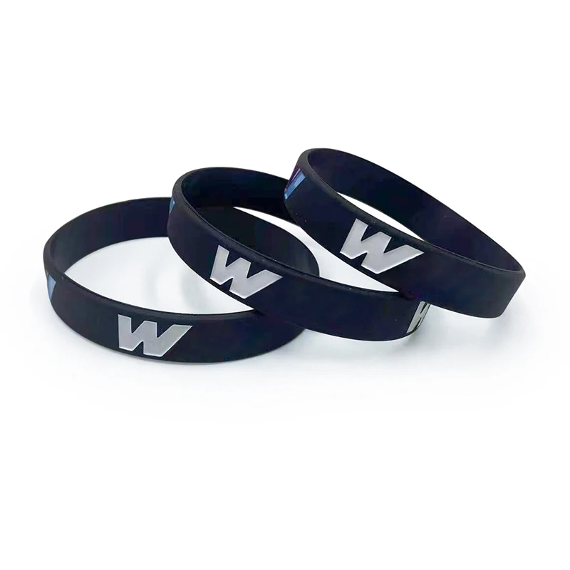 

YERLLSOM 100pcs/Lot Custom Logo size design cheap bracelet promotional items silicone wristband