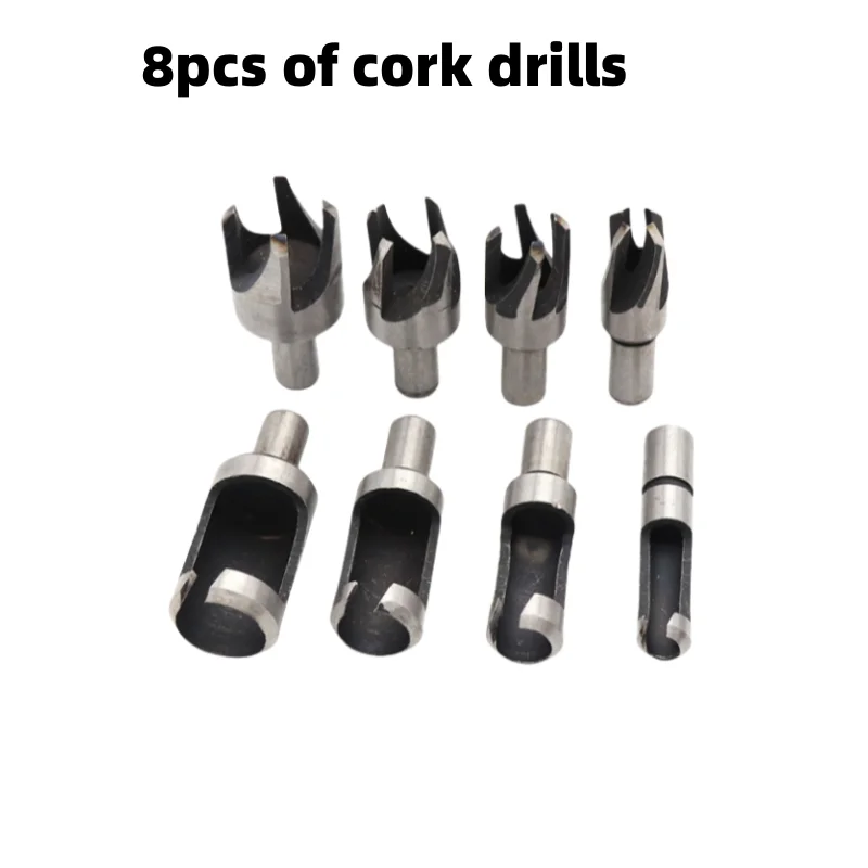 

Wooden cork drill 8PCS round handle wooden cork cutter claw type cylindrical wooden tenon drill bit woodworking drill bit