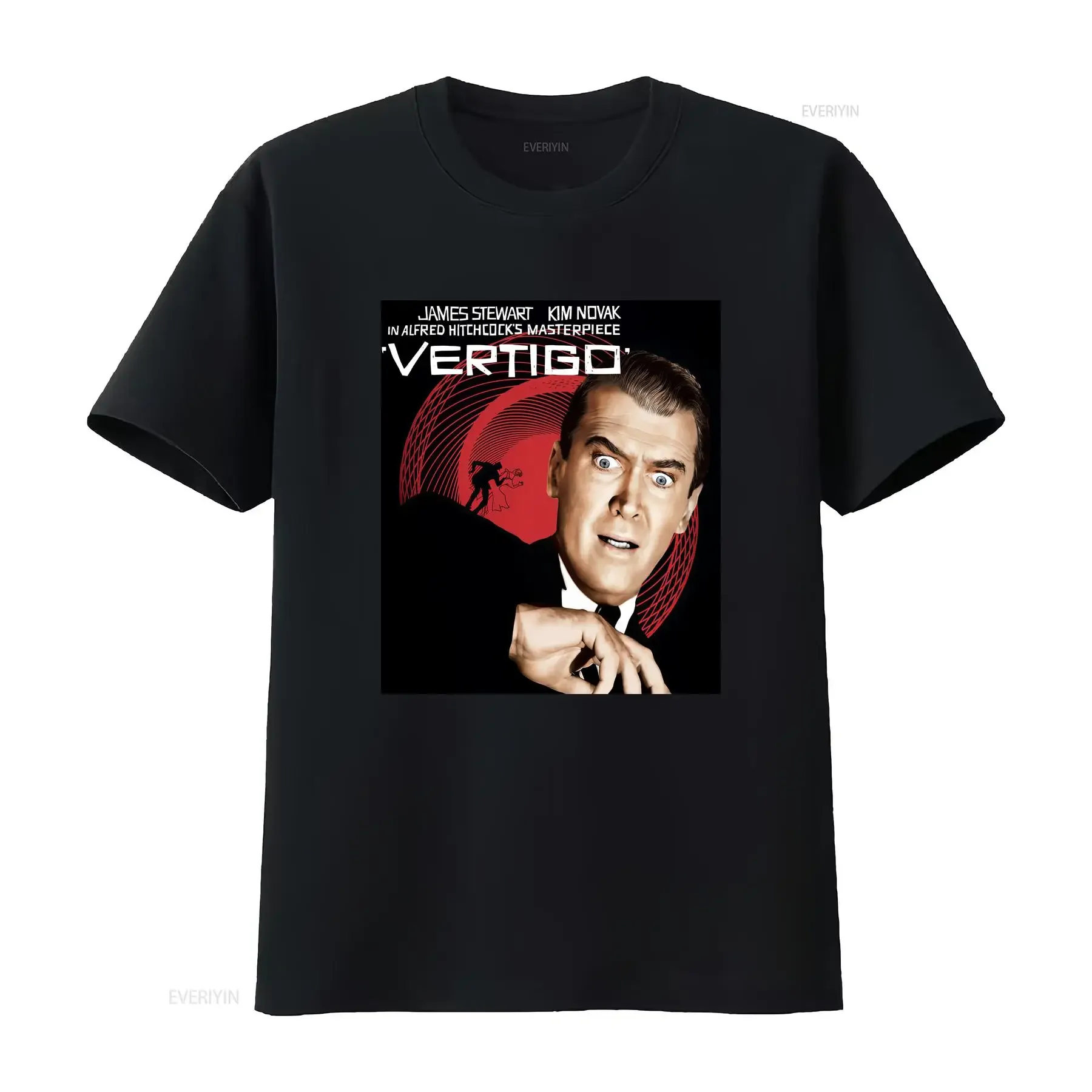 Vertigo T Shirt graphic tees vintage movie horror sweaT hoodies alfred hitchcock old Washed Casual fashion homme Soft vintage