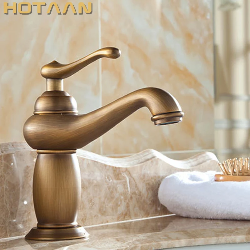 

Bathroom Basin Faucet Antique bronze Brass Mixer solid copper Luxury Europe style Tap torneiras para banheiro crane YT-5061