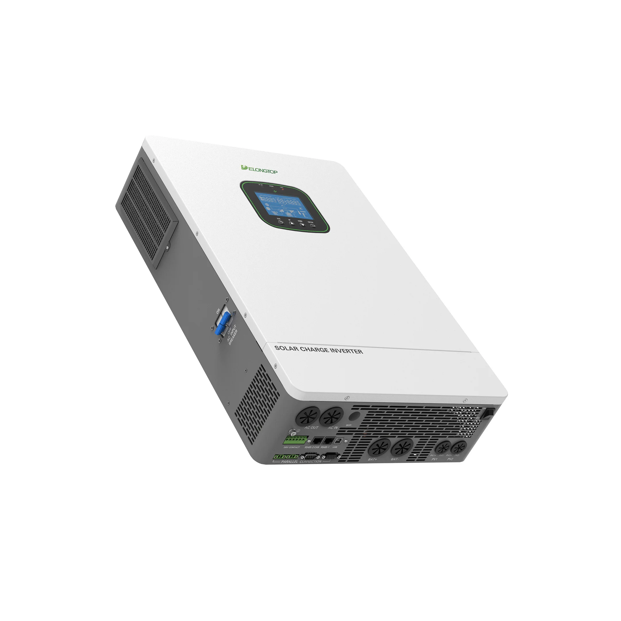 Lithium Battery Storage System 6KW 12KW Power Inverter DC 220/230V Dual AC Pure Sine Wave Home Solar System Hybrid Off Grid