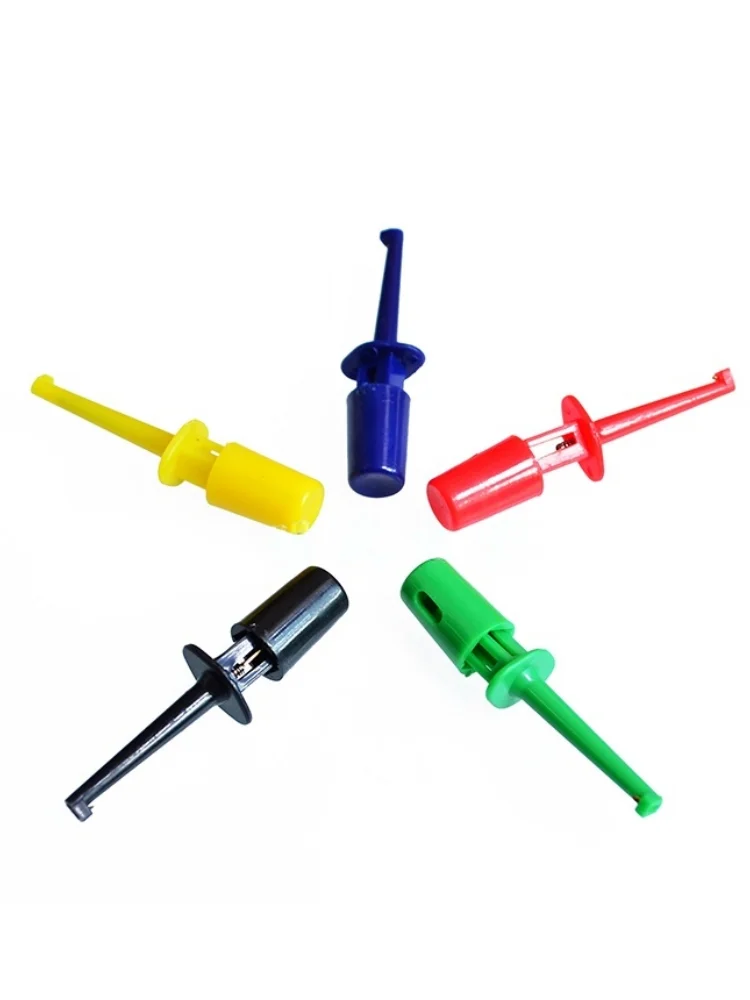 5pcs Test hook, test clip, test hanger, available in 5 colors: black, red, yellow, green, and blue